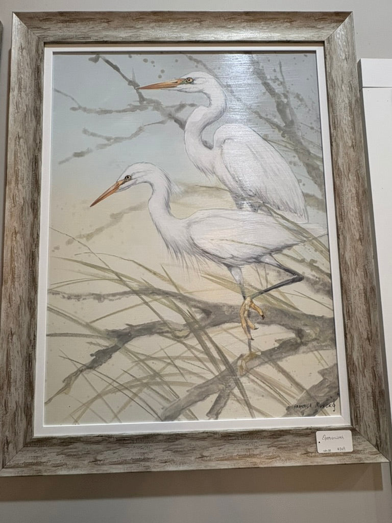 Egrets on Watch - Wall Art