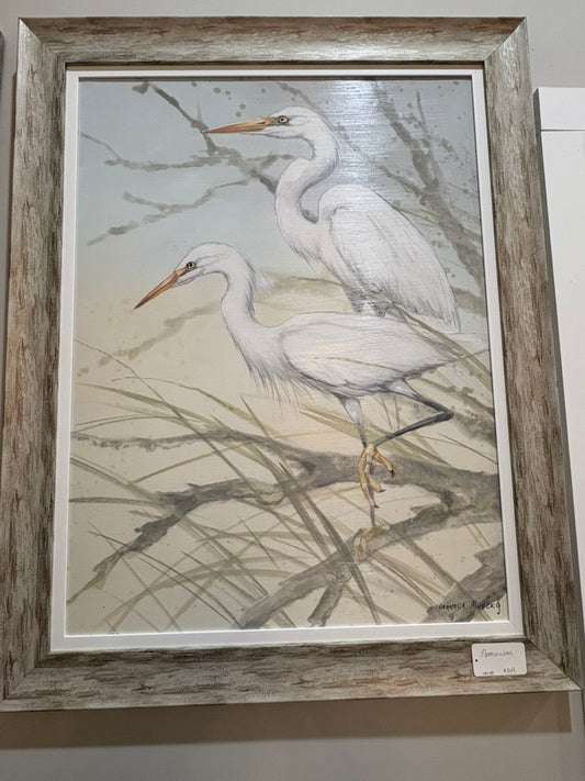 Egrets on Watch - Wall Art