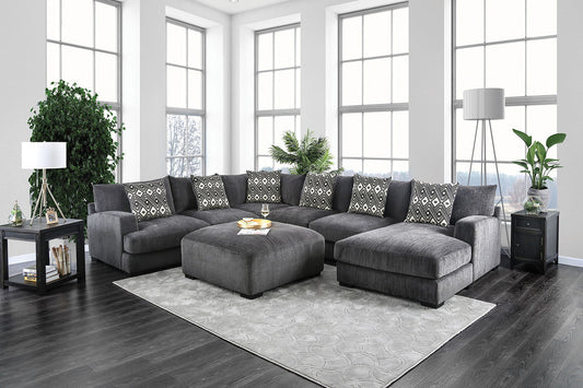 Kaylee - U-Shaped Sectional Right Side - Gray Dark