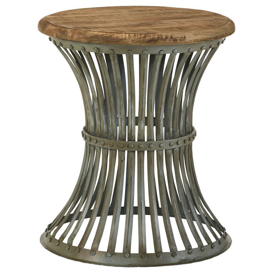 Matyas Round Wire Frame Accent Side Table