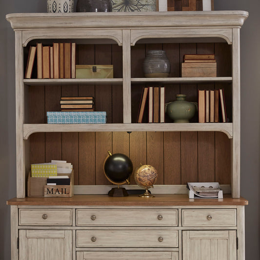 Farmhouse Reimagined - Credenza Hutch - White
