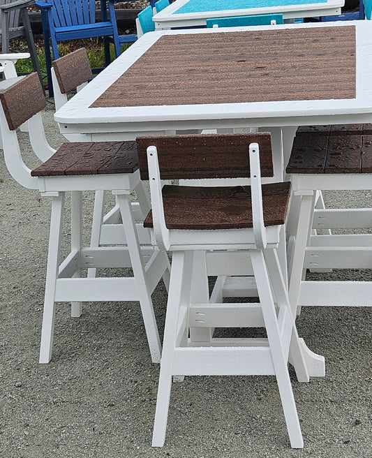 Tru180 Bar Table w/ 6 Saddle Stools Set