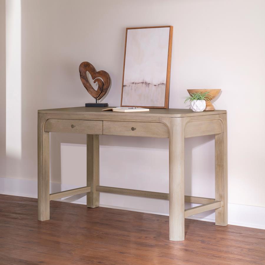 Solano - 2-Drawer Makeup Table Vanity Desk - Weathered Mango