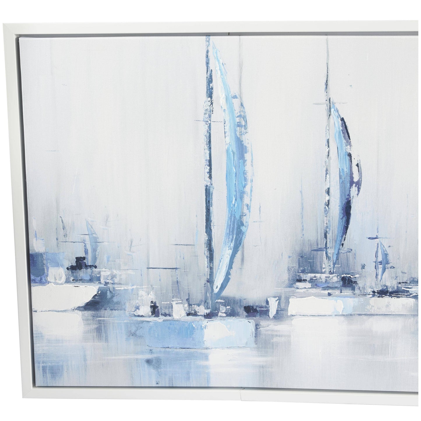 Coastal Blue Canvas Framed Wall Art