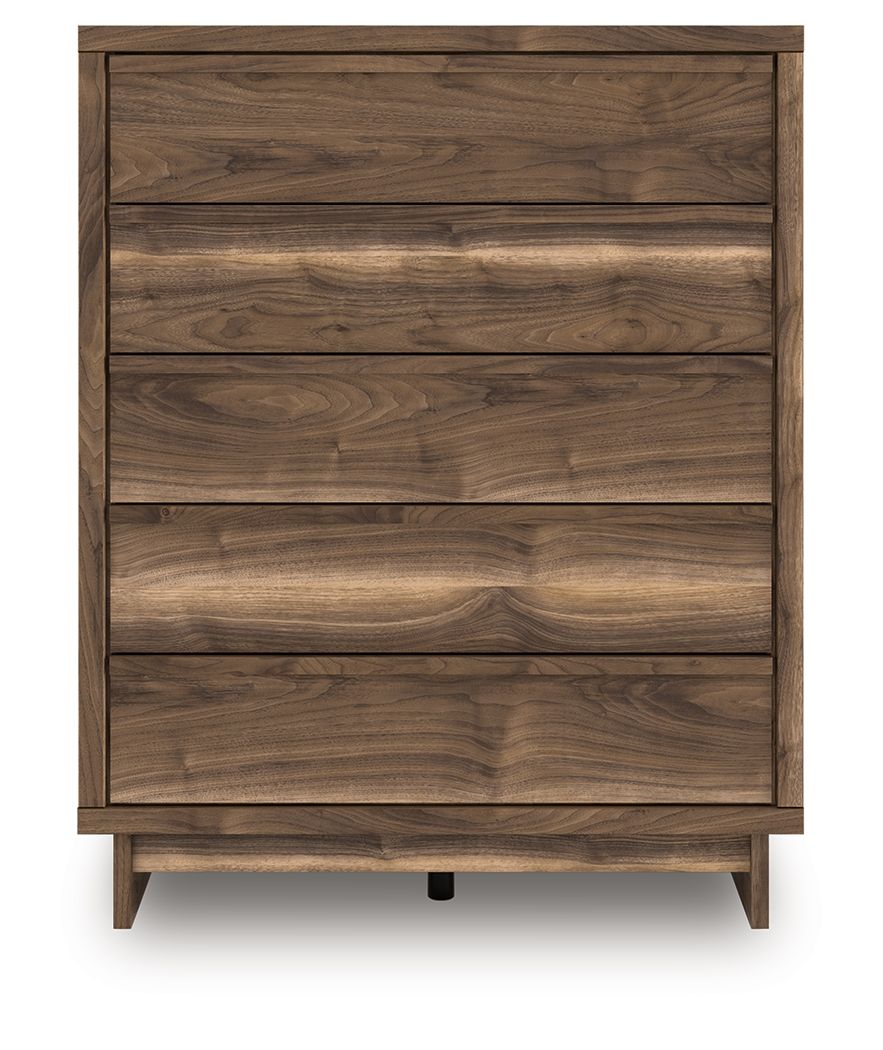 Chirason - Brown - Five Drawer Wide Chest