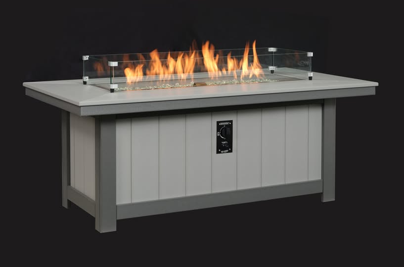 Backyard Outdoor Firepit Table Dining Set