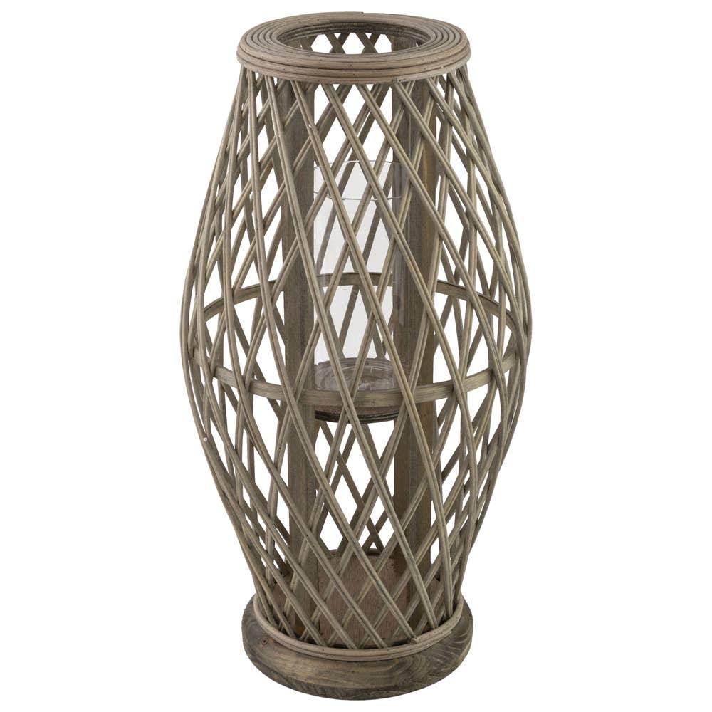 18" H Woven Bamboo Lantern