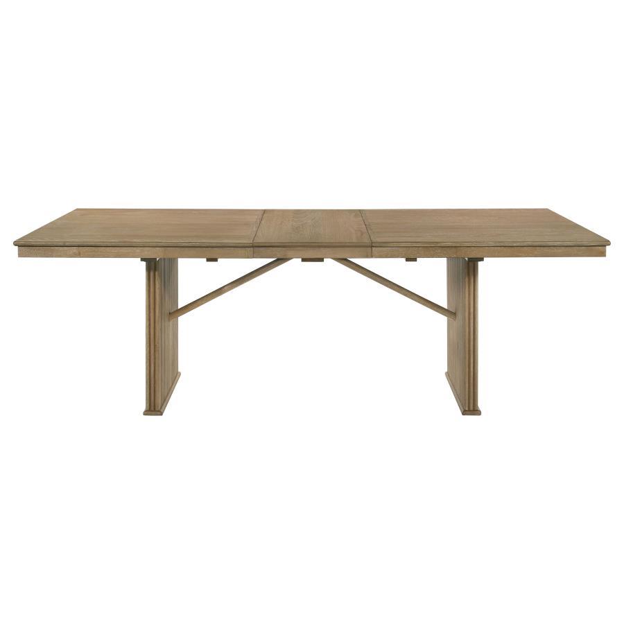 Adina - Extension Dining Table - Distressed Light Brown