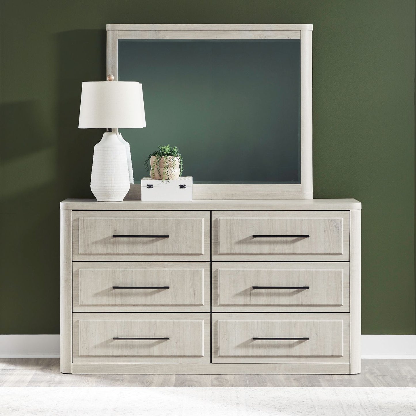 Modern Play - Dresser & Mirror - White
