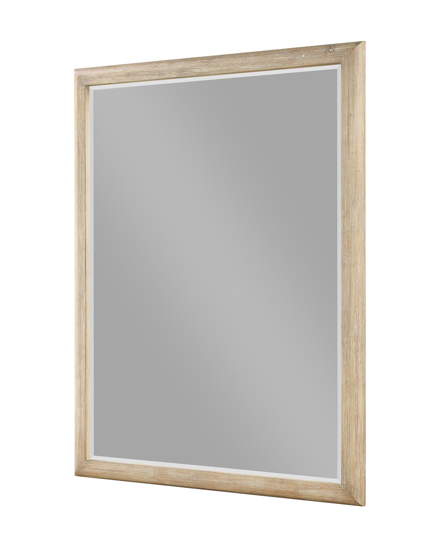 Hyde Park Mirror with Stylish Weathered Tan Natural Finish
