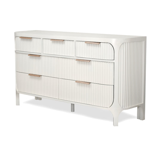 Montauk 7-Drawer Solidwood Dresser Timeless Clean White Finsh