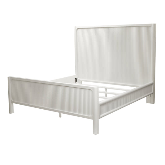 Montauk Queen Solidwood Bed Timeless Clean White Finsh