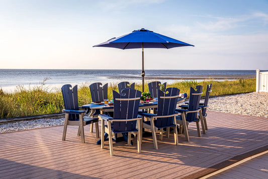 Beaver Dam 10' Surf-Aira Table w/ 8 OceanWavz Chairs