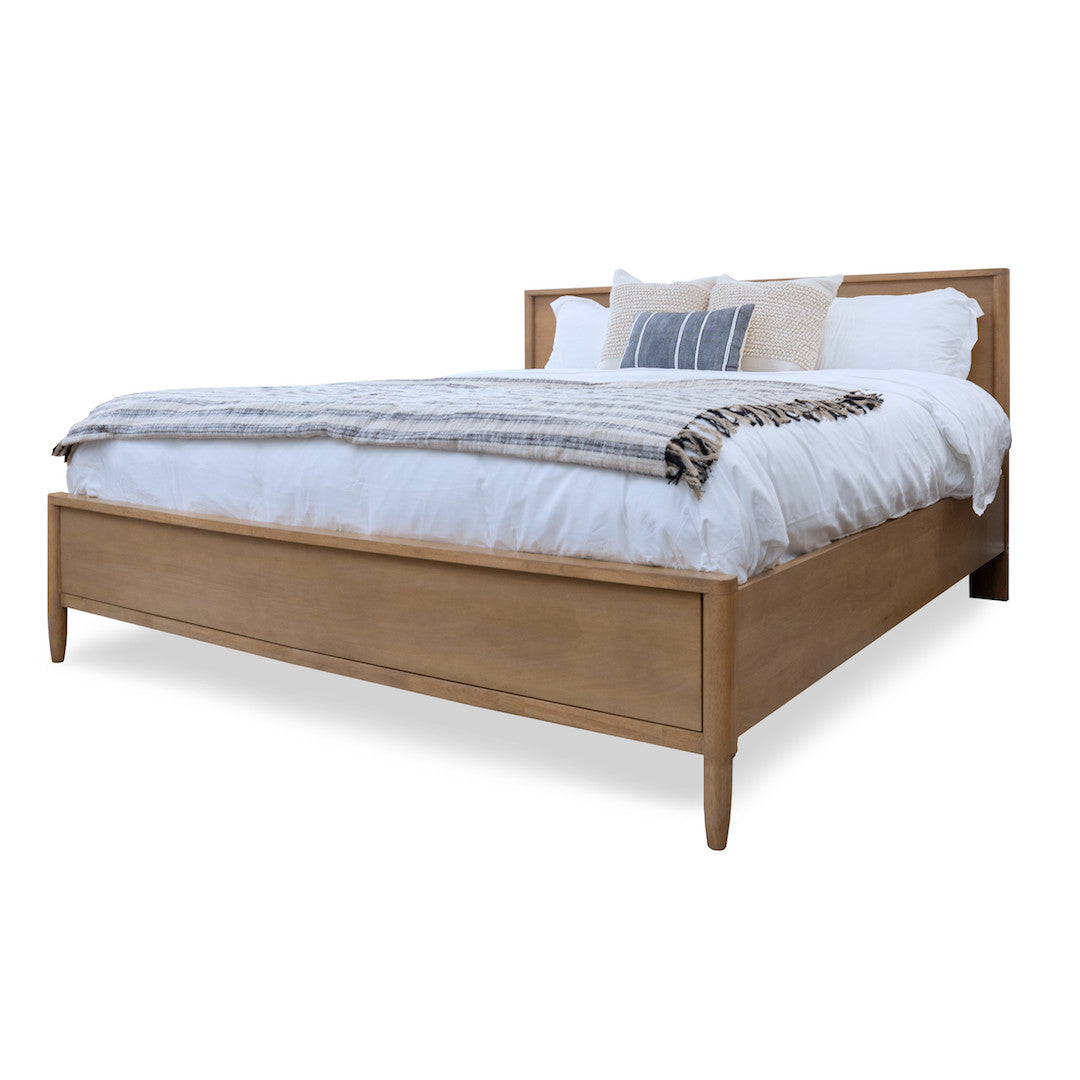 Chatham Queen Low Profile Platform Solidwood Bed with Warm Maple Finish