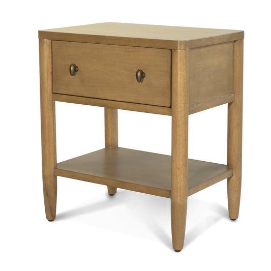 Chatham 1 Drawer Nightstand w/ USB A + C. Warm Maple Finish