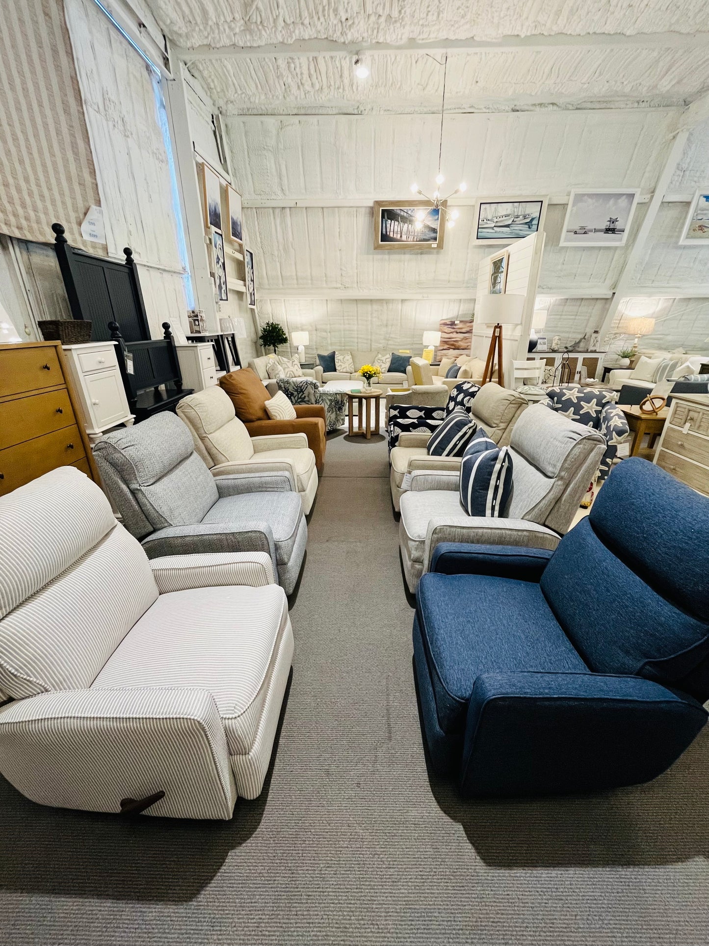 Swivel Glider Recliner in Max Indigo