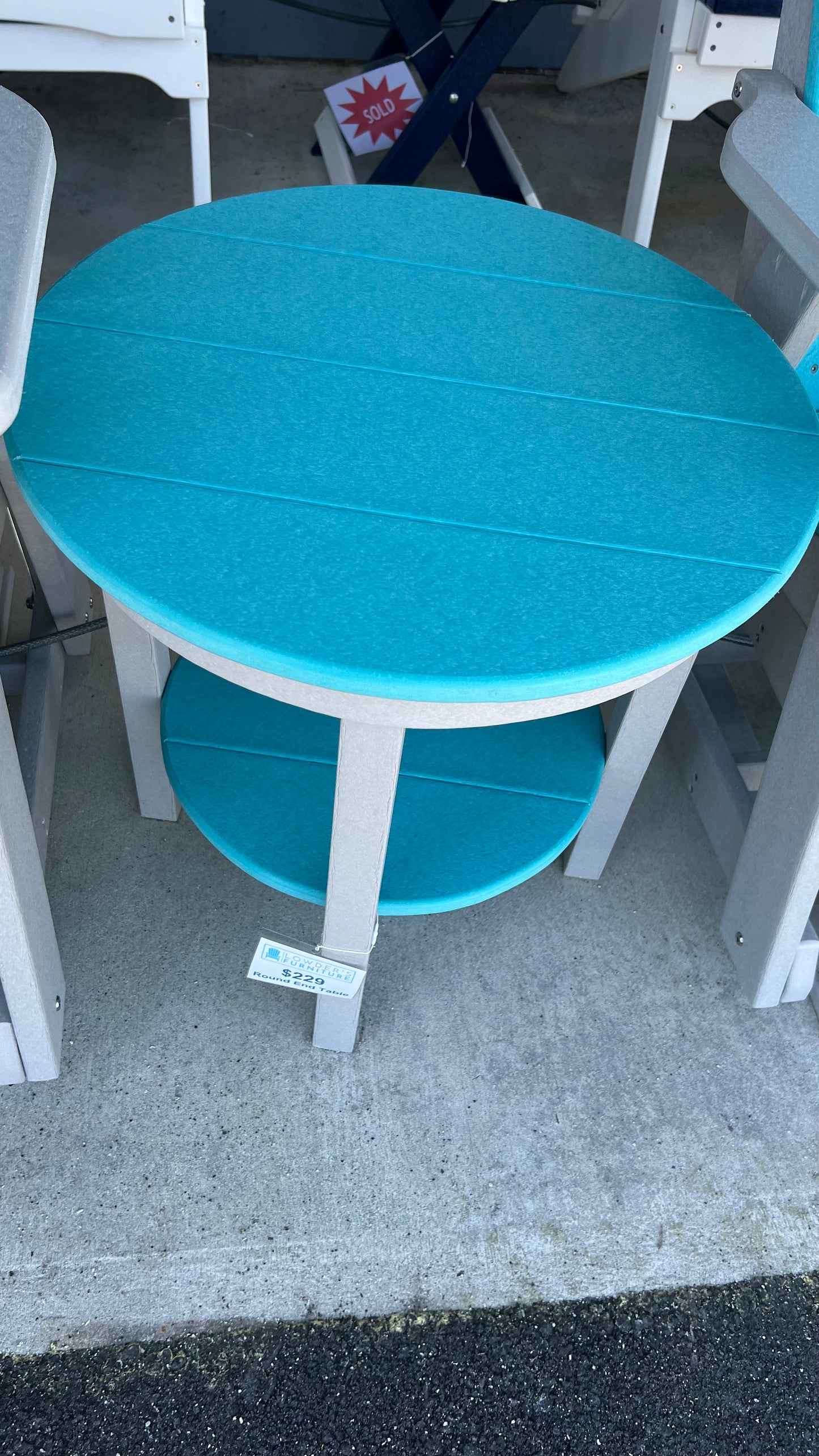 Tru180 20" Round End Table - Dining Ht