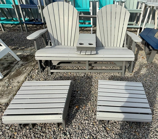 Backyard Adirondack 5' Glider w/Gliding Ottomans