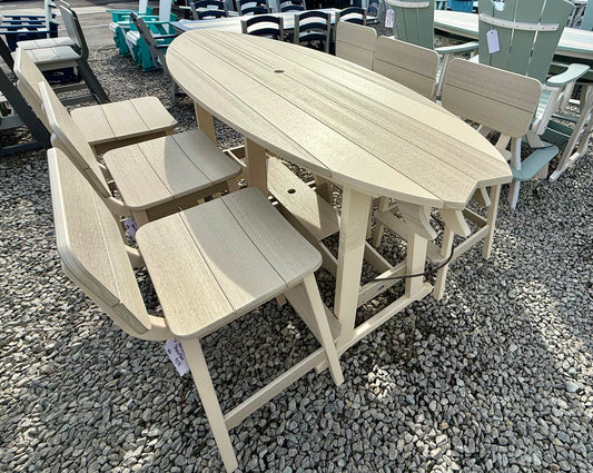 Beaver Dam 8' Surf-Aira Table w/6 Saddle Stools