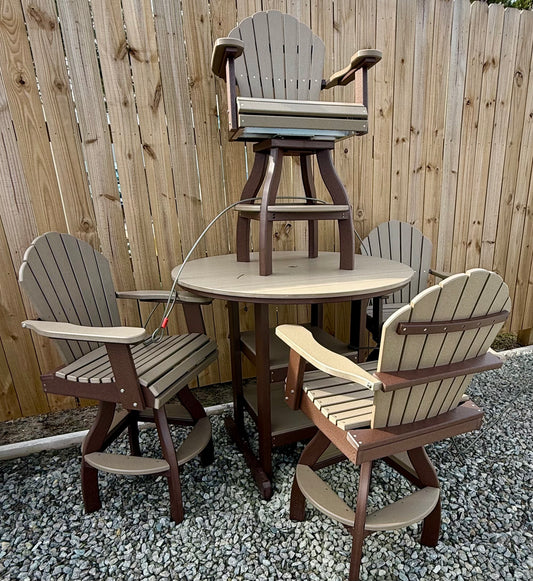 Backyard 48" Round Pub Table w/ Swivel Chairs