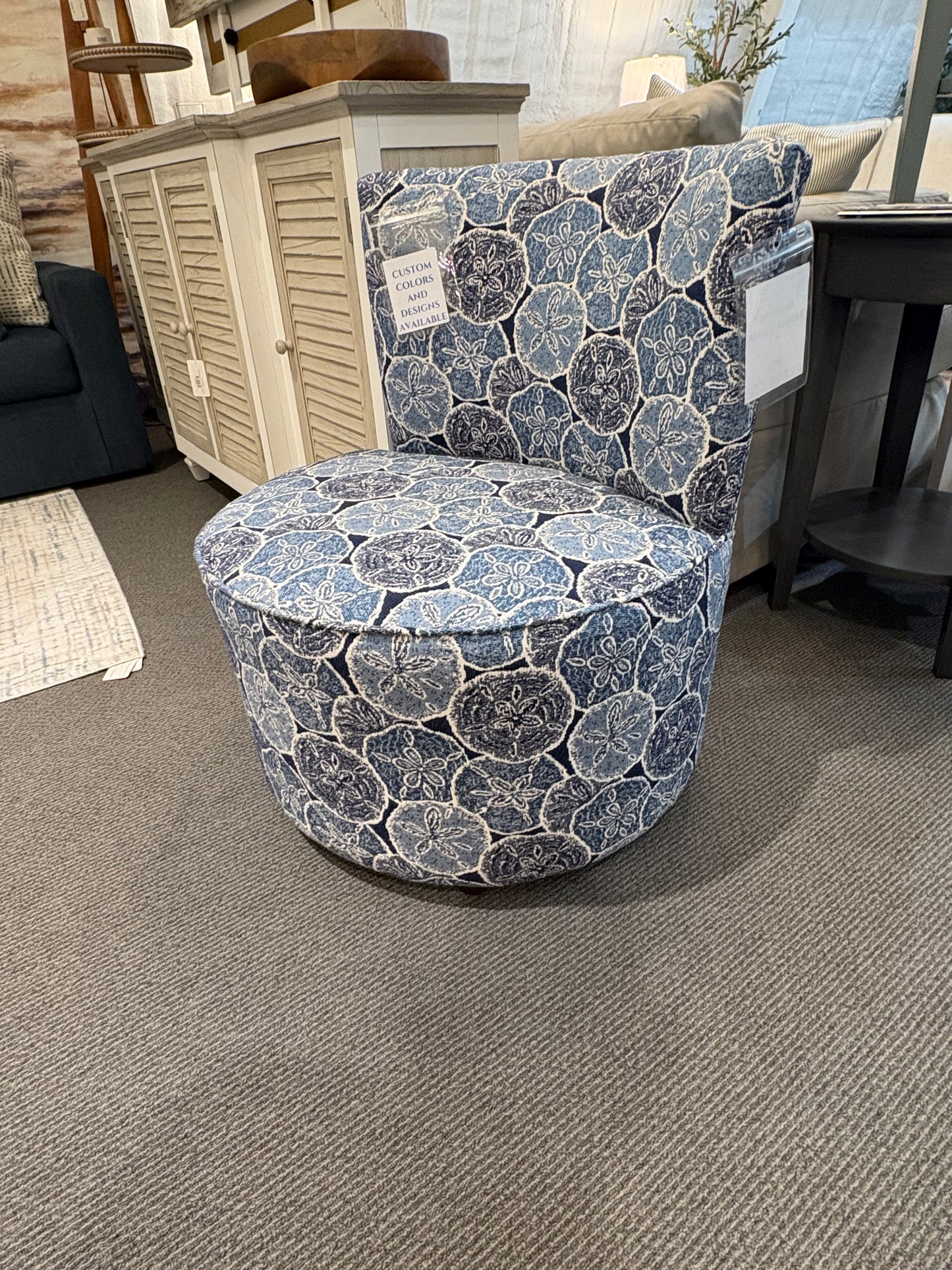 Armless Barrel Chair