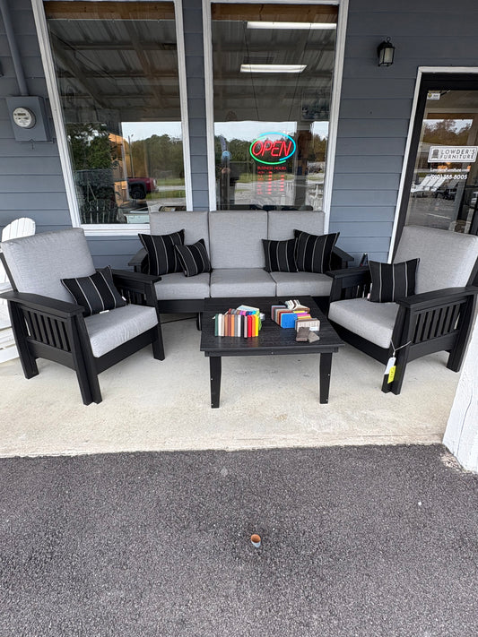 Backyard Deep Seat Sofa, 2 Chairs, & Coffee Table w/Cushions