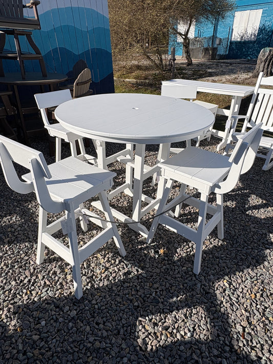 Kings Casual 48" Round Table w/4 saddle stools