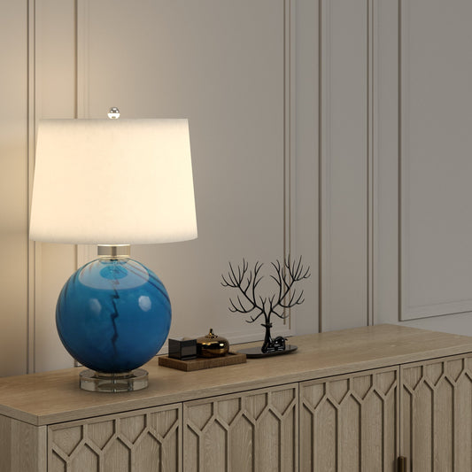 Clarity, 28" Cobalt Blue Glass Table Lamp (1/Box)