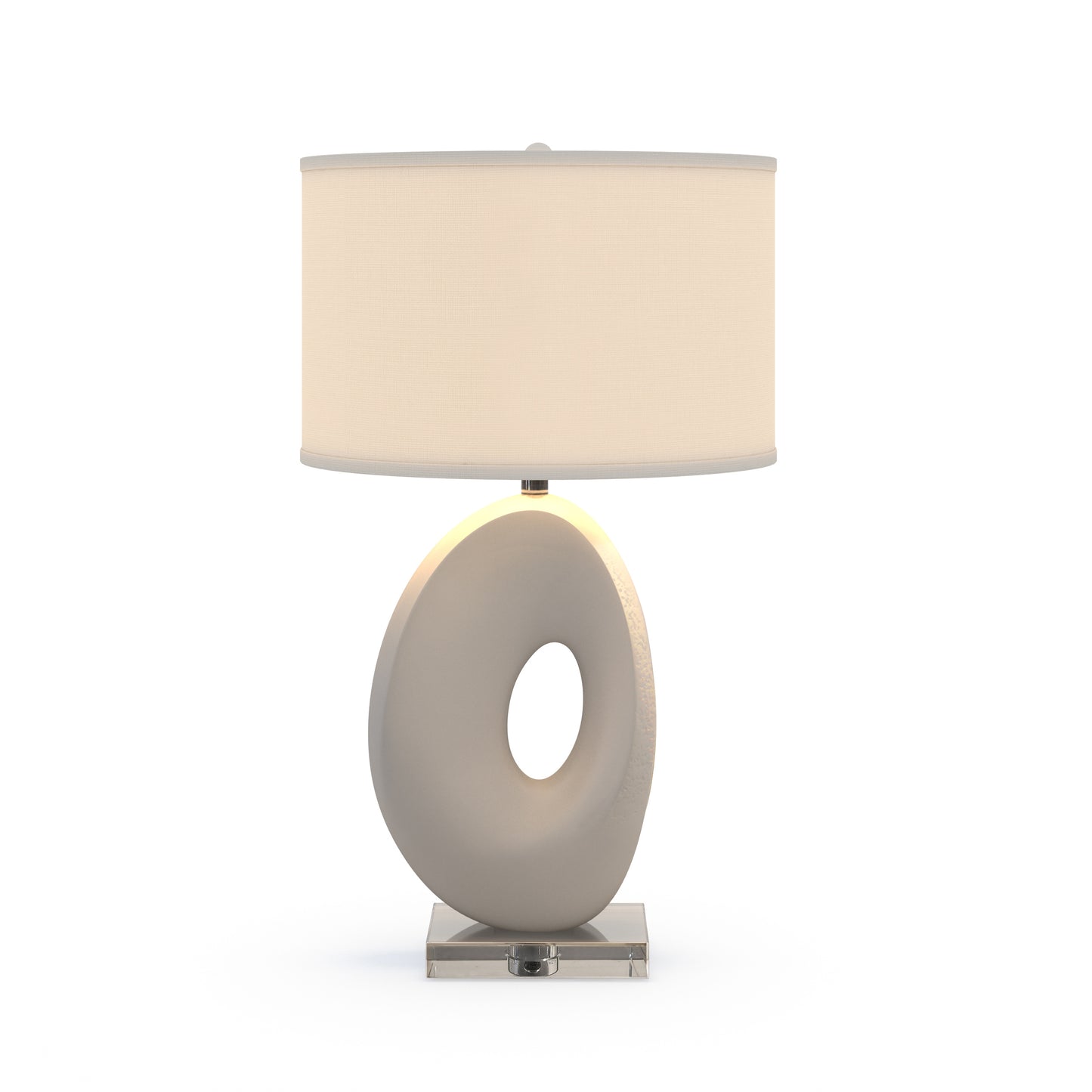 Eva, 30" Organic White Resin Table Lamp (Single, Sculptural Modern Style)