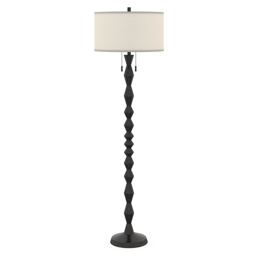 Zenith, 66" Black Floor Lamp (Single, Slim Modern Design with Drum Shade)