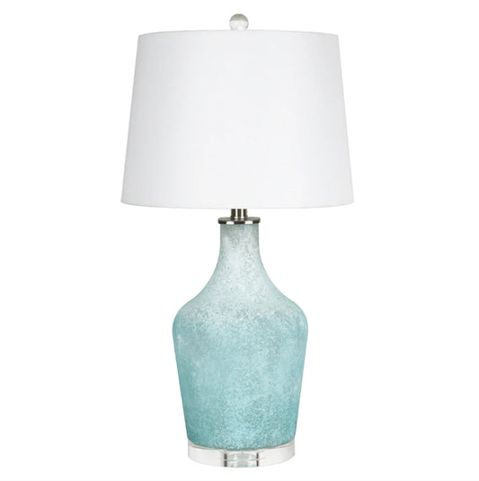 Mist Aqua Glass Table Lamp