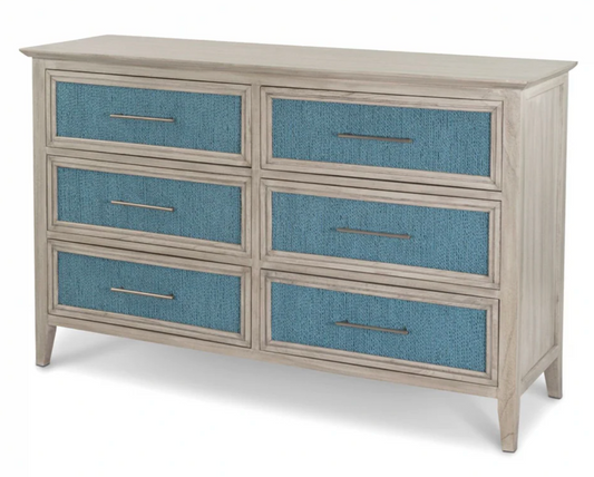 Ocean Isles 6 Drawer Woven Dresser