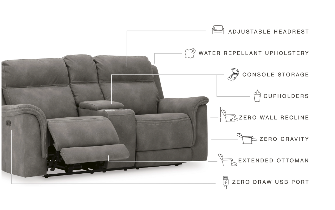 Next-Gen Durapella Power Reclining Loveseat w/Console