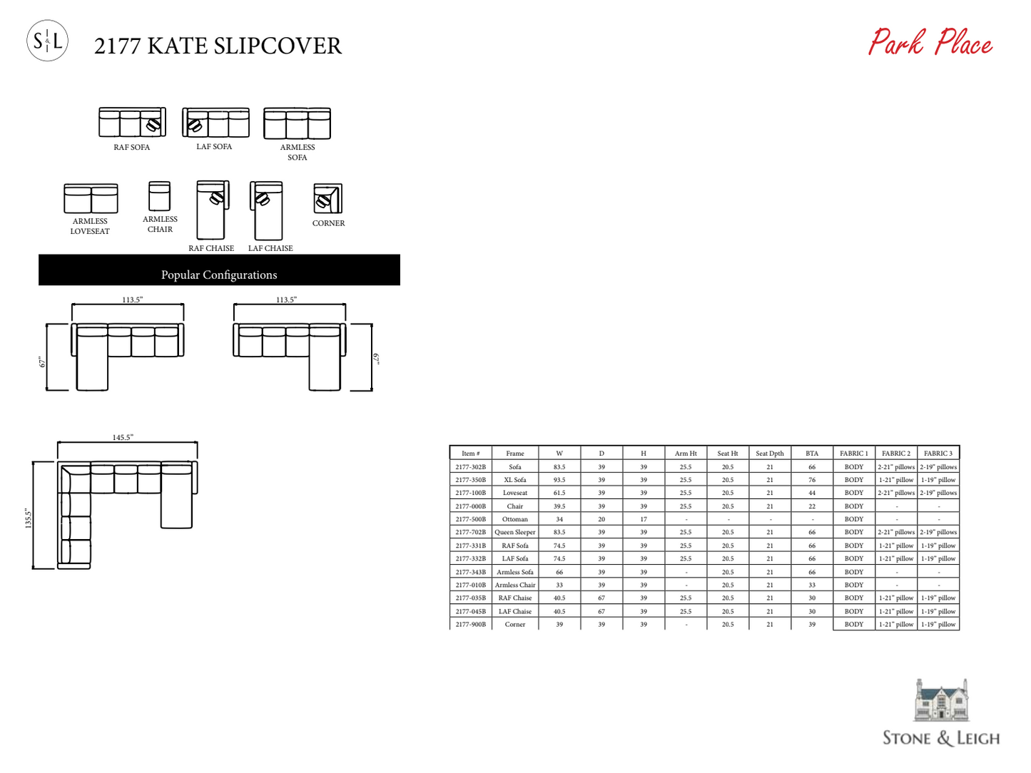 The Kate Collection and The Kate Slipcover Collection