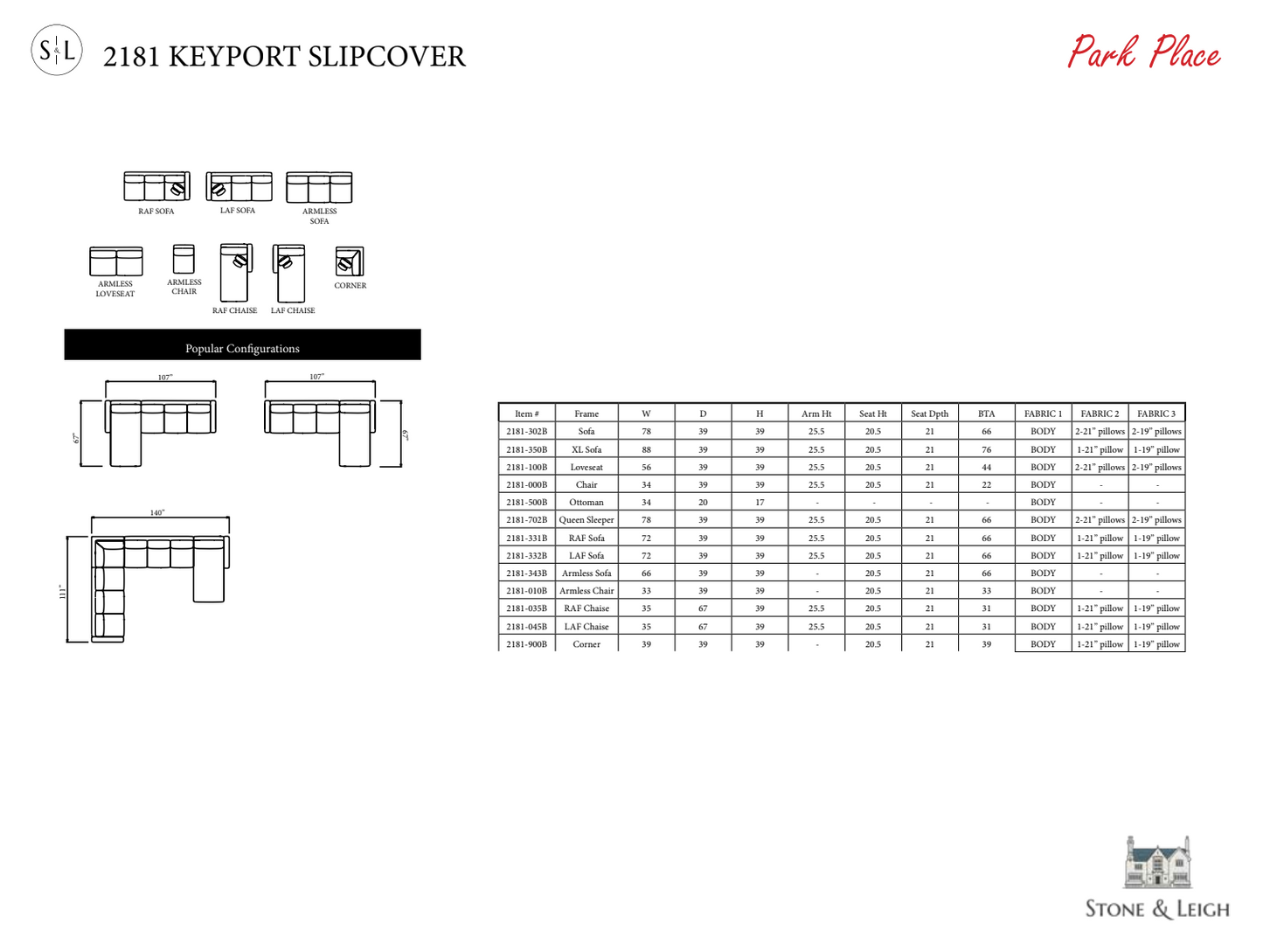 The Keyport Collection and The Keyport Slipcover Collection