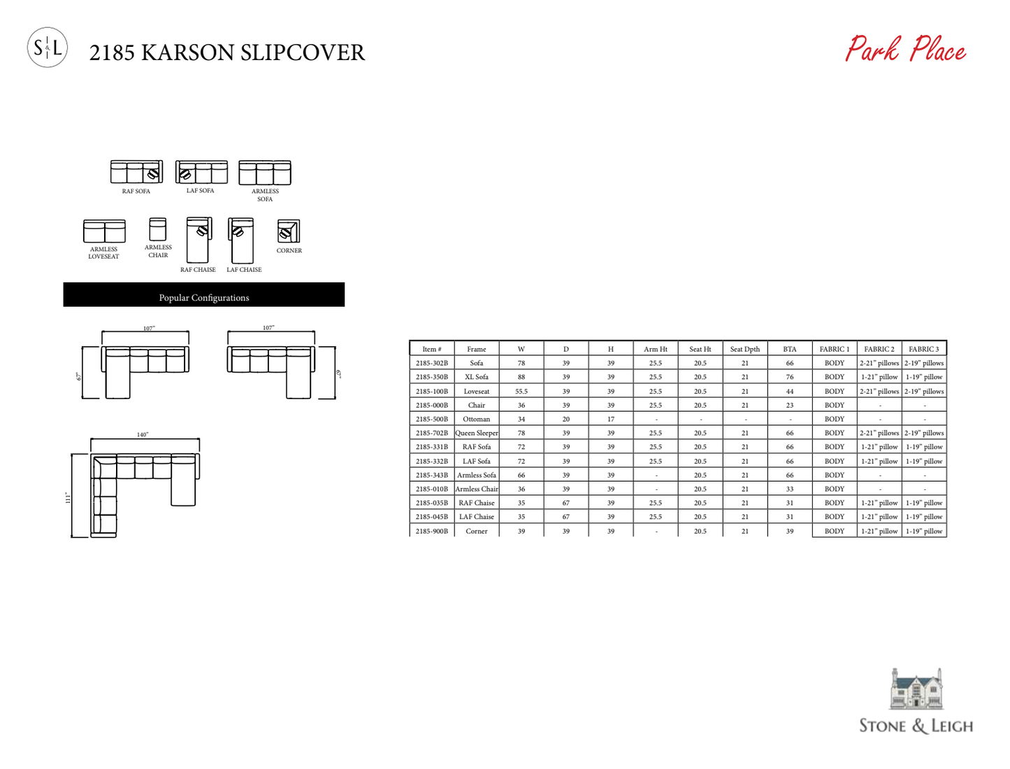 The Karson Collection and Karson Slipcover Collection