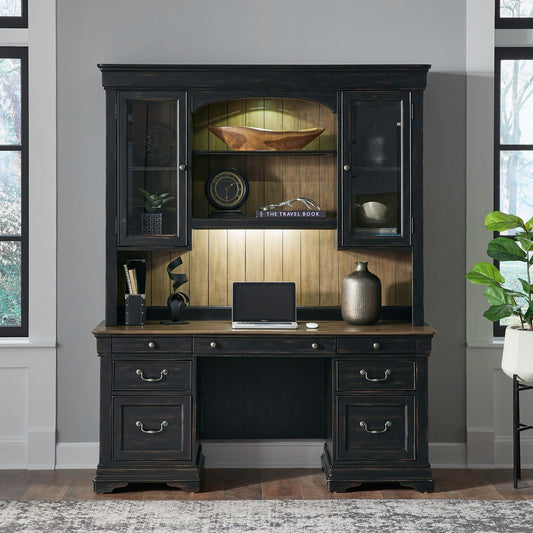 Meritage - Credenza & Hutch - Black