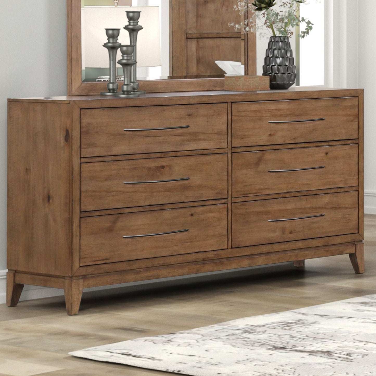 Shaker Lakes - 6 Drawer Dresser - Brown