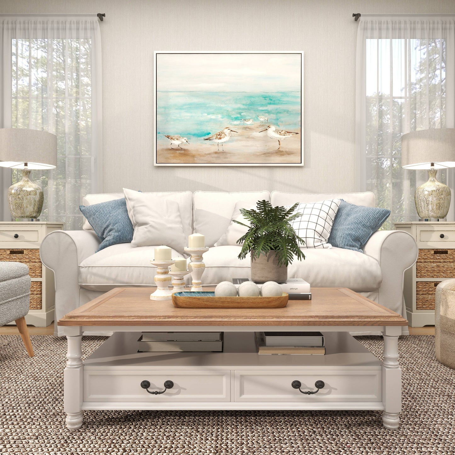 Coastal Brown Mango Wood Tray: Brown