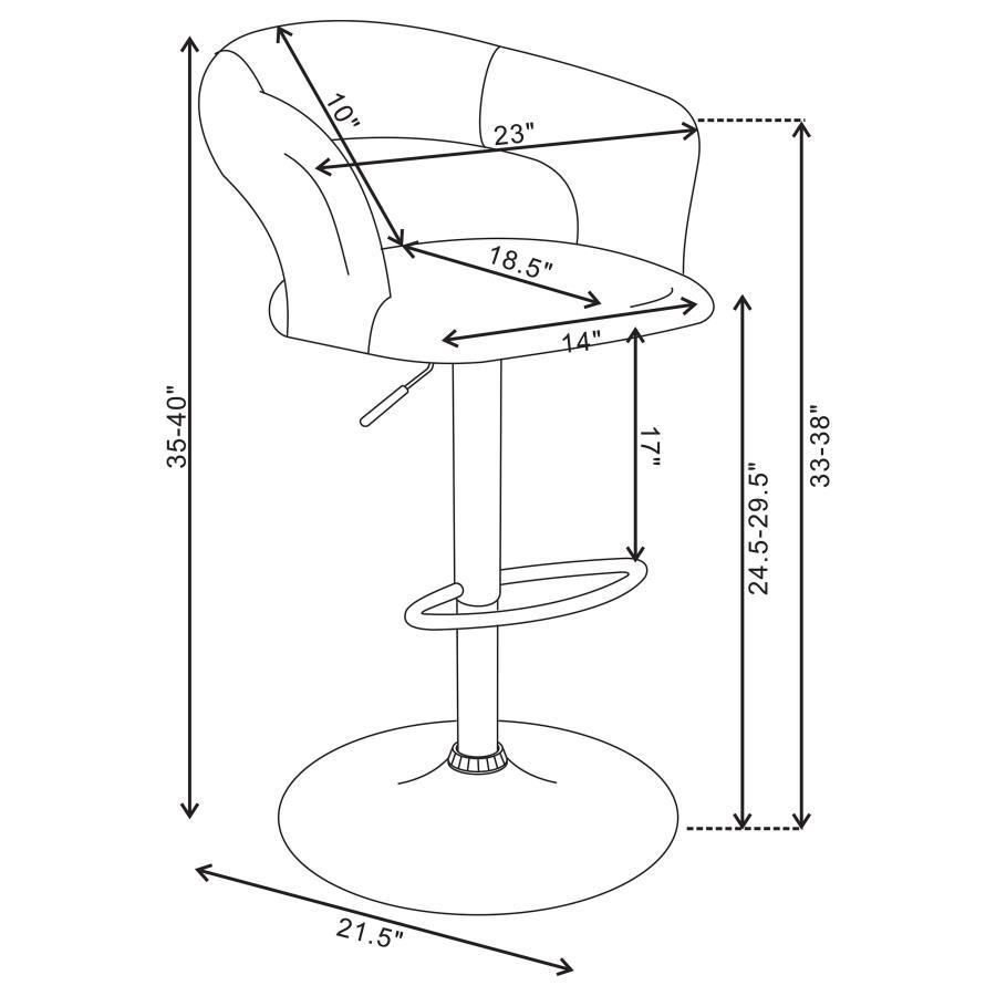 Barraza - 29" Adjustable Height Bar Stool