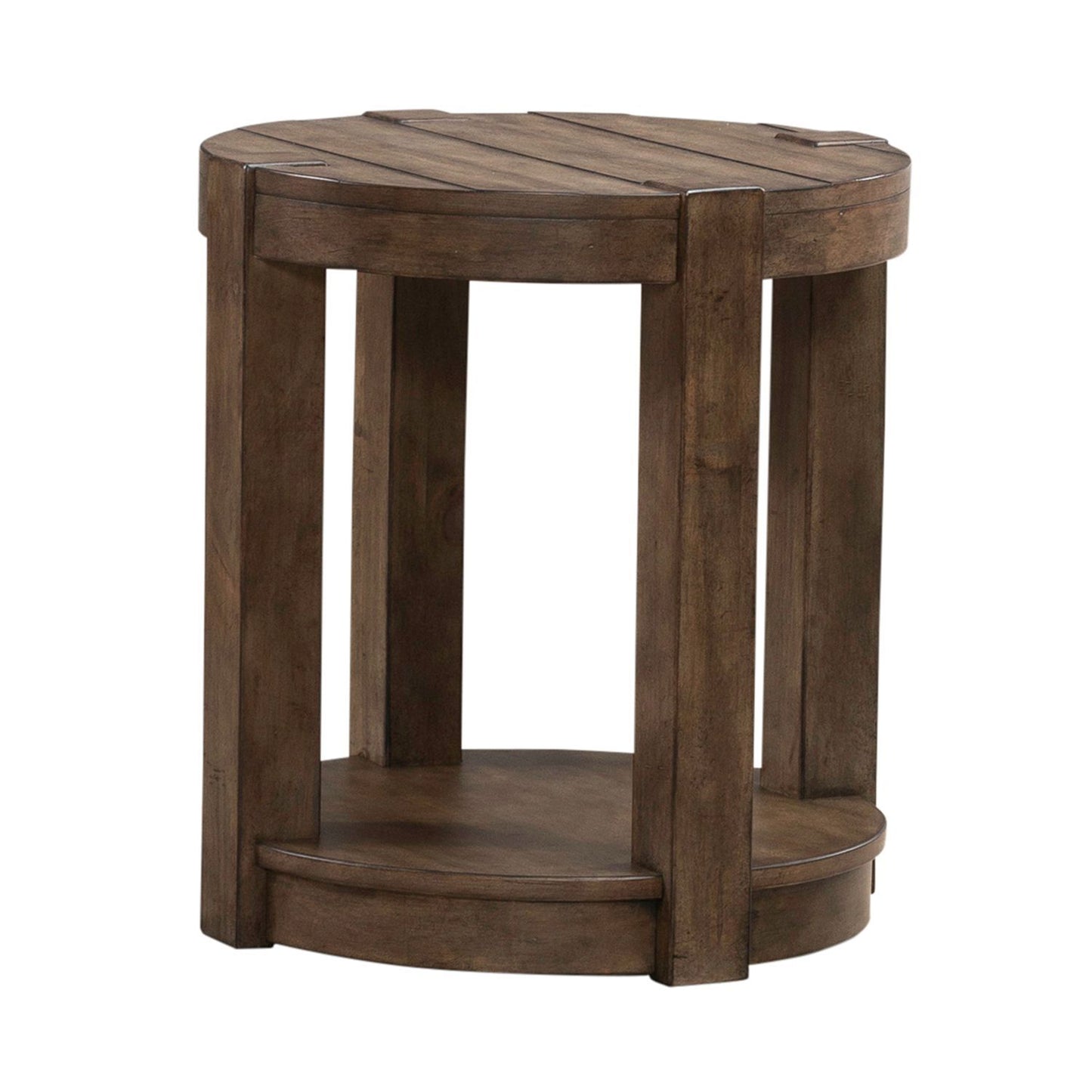 Broadmore - Round Chairside Table - Brown