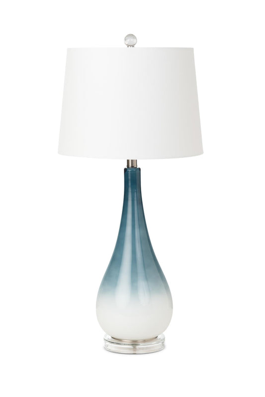 Serenity Blue and White Glass Lamp