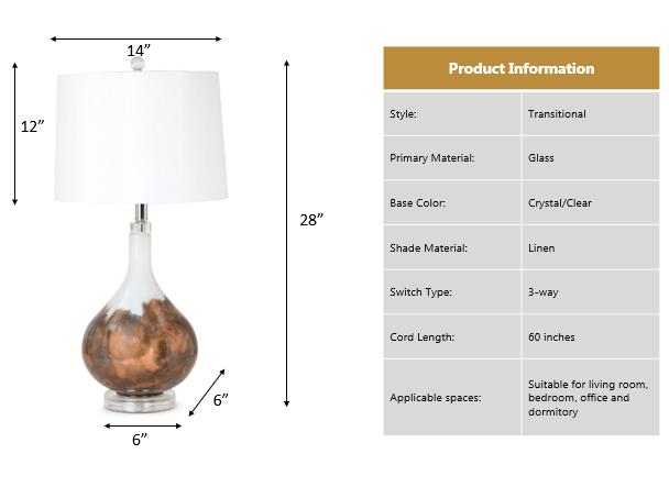 Penny Glass Table Lamps