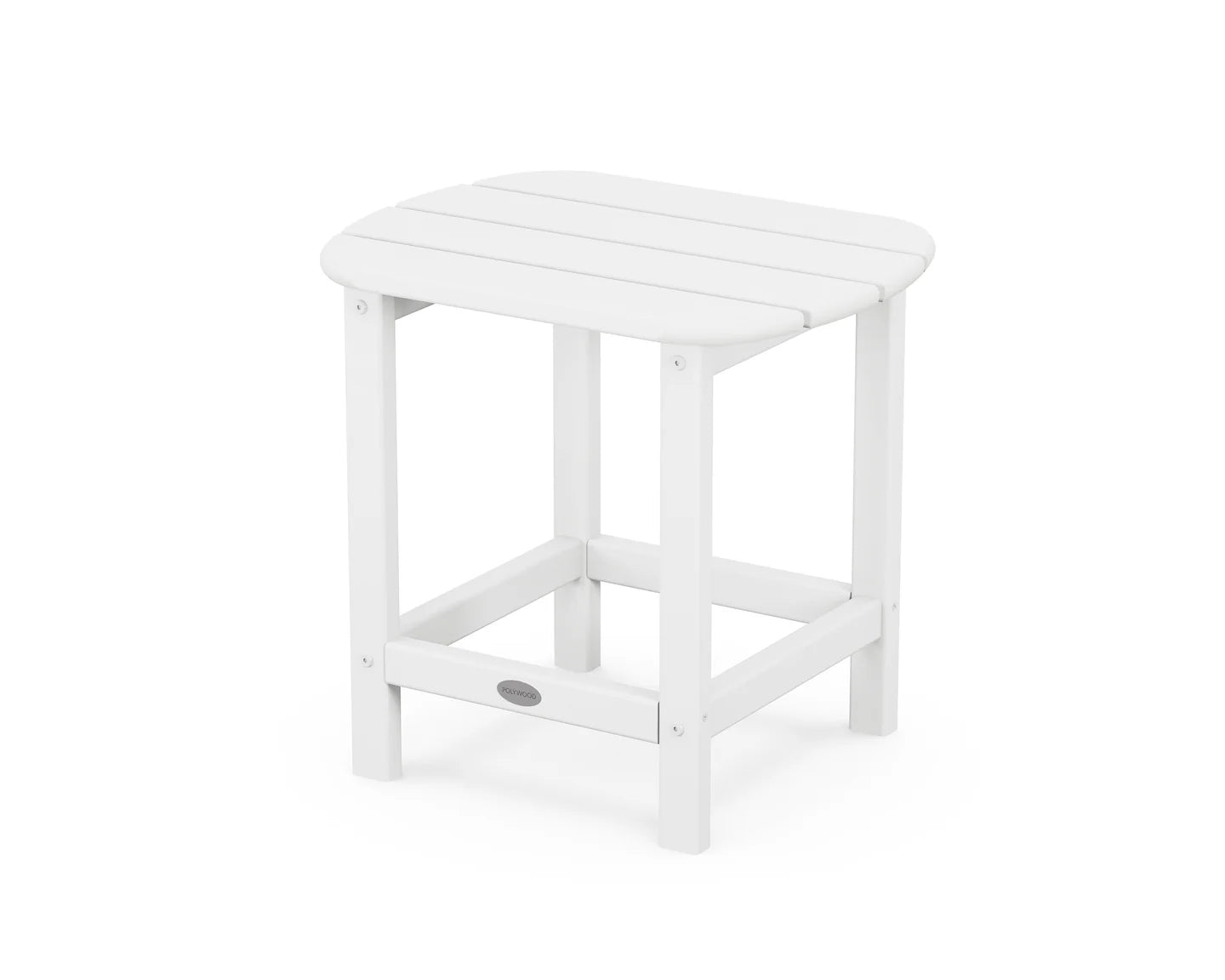Polywood South Beach 18" Side Table in White