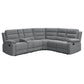 David - Upholstered Reclining Sectional Sofa - Smoke