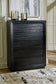 Londer - Black - Five Drawer Chest