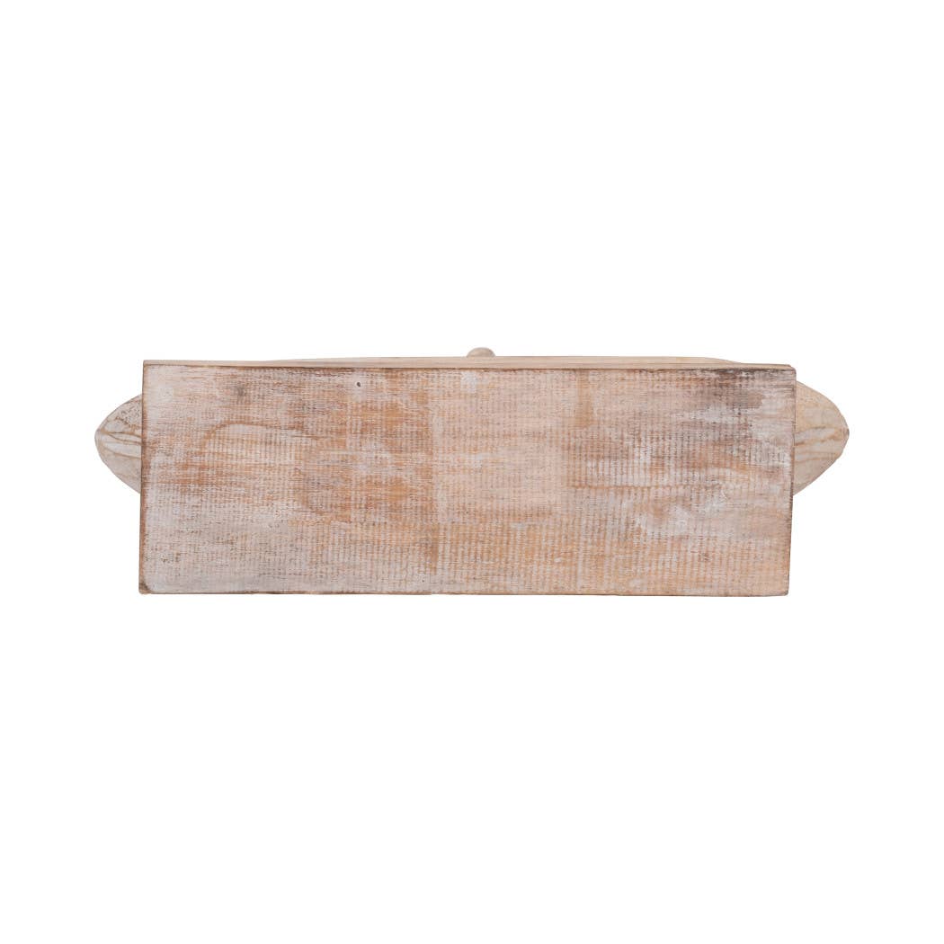 Brown/White 14 in. Wood Coastal Sailboat Sculpture