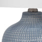 Ceramic Linen Shades Table Lamps Set of 2 - Blue, 18 in.