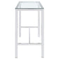 Tolbert - Rectangular Glass Top Pub Bar Table - Chrome