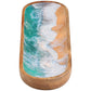 Coastal Brown Mango Wood Tray: Brown
